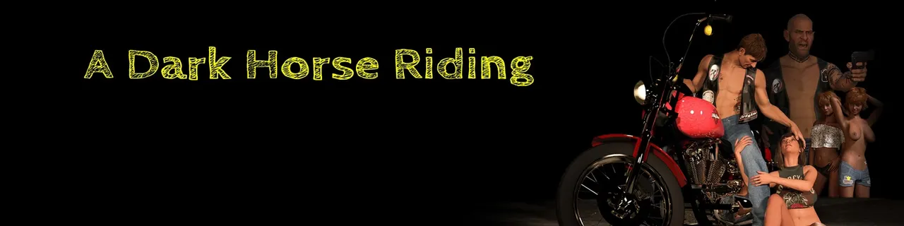 A Dark Horse Riding Banner
